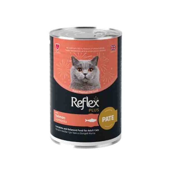 Reflex Plus Pate Kıyılmış Somonlu Yetişkin Yaş Konserve Kedi Maması 395 Gr x 6 Adet